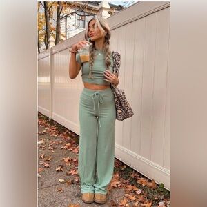 White Fox Set | Sage Green - Size S